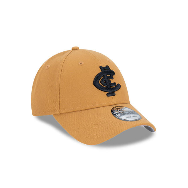 Angled back view of the Carlton New Era Wheat 9Forty Cap.