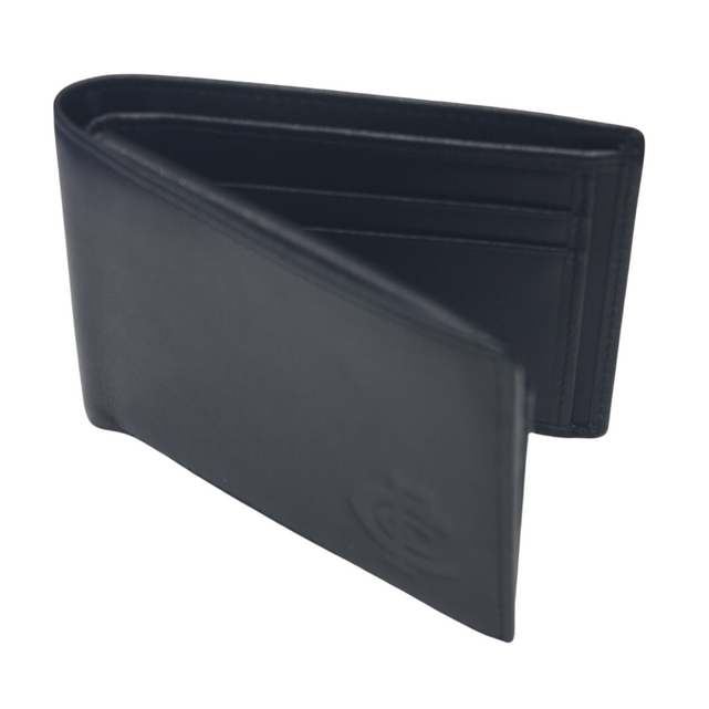 Back view of the Carlton Monogram Leather Wallet.