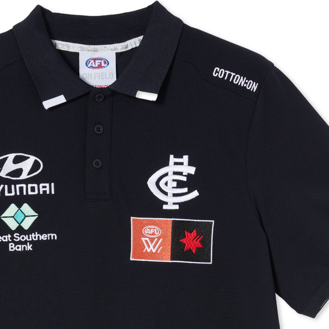 Side view of the 2023 Carlton Cotton On S8 Mens Media Polo.