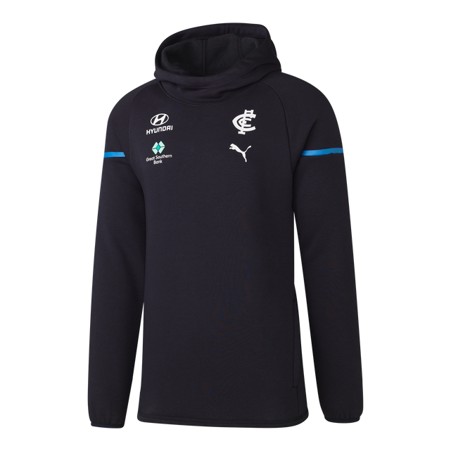 Front view of the 2024 Carlton PUMA Mens Team Hoodie.
