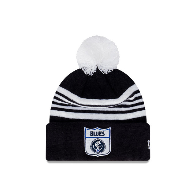 Front view of the Carlton New Era Heritage Knit beanie.