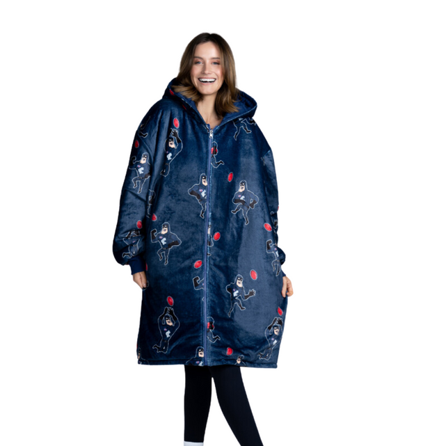 Front view of the Carlton Outdoor Jacket Oodie on a female model.