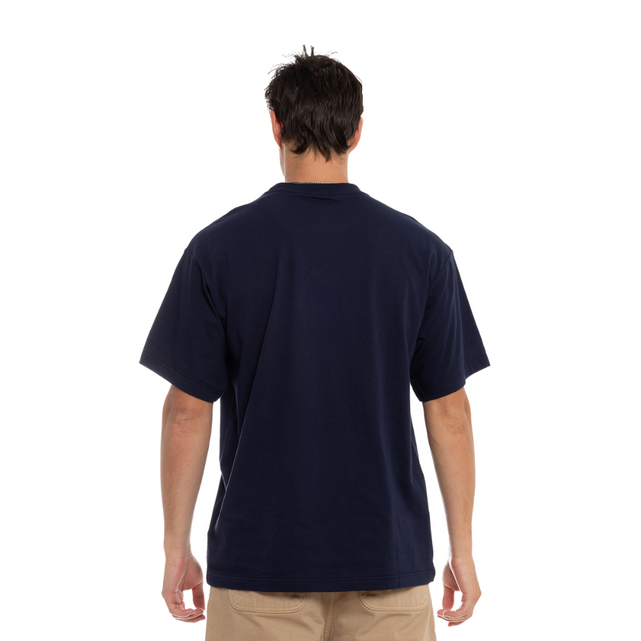 Side view of the W24 Carlton Mens Blues Supporter Tee.