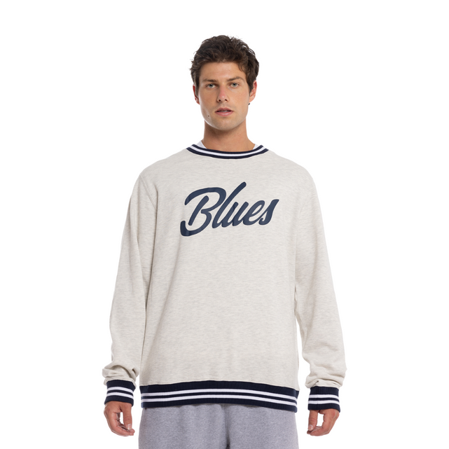 Front view of the W24 Carlton Mens Script Crew sweatshirt by NAR.