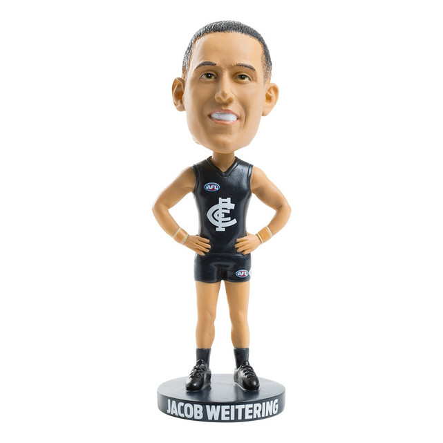 Front view of the Carlton Jacob Weitering Bobblehead.