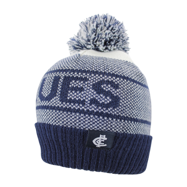 Official Carlton Intercept Beanie by Sekem with fleece lining.