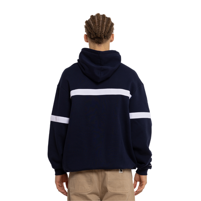 Side view of the Mitchell & Ness Carlton Head Coach Hood.