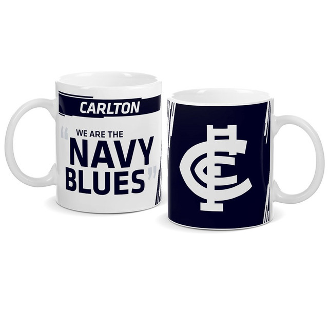 Official Carlton Song Mug by Licensing Essentials, showing logo and lyrics.
