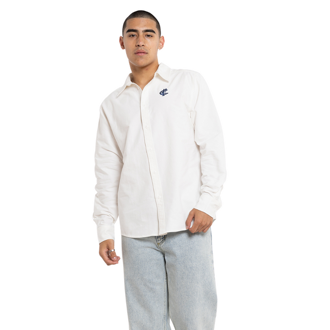 Front view of the Mens Carlton Embroidered Shirt by NAR.