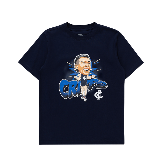 Front view of the Carlton Youth Henrik Cripps Tee by NAR.