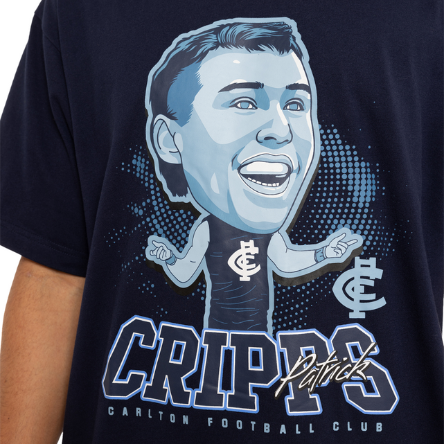 Back view showing Cripps name and number on the Mens Henrik Tee.