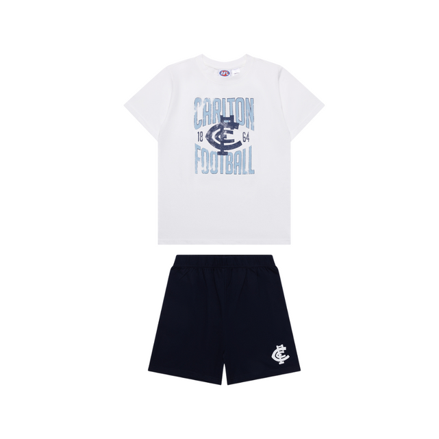 Full set of the Carlton S24 Kids PJ Set (Tee and Shorts) by NAR.