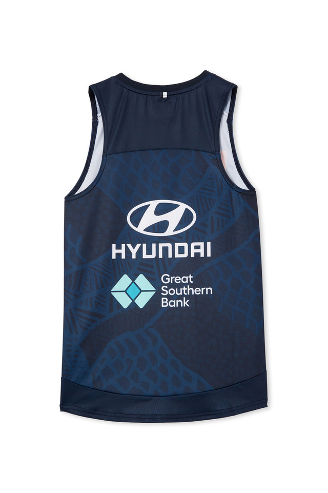 Back view of the 2024 Cotton On S9 Womens Training Tank for Carlton AFLW.