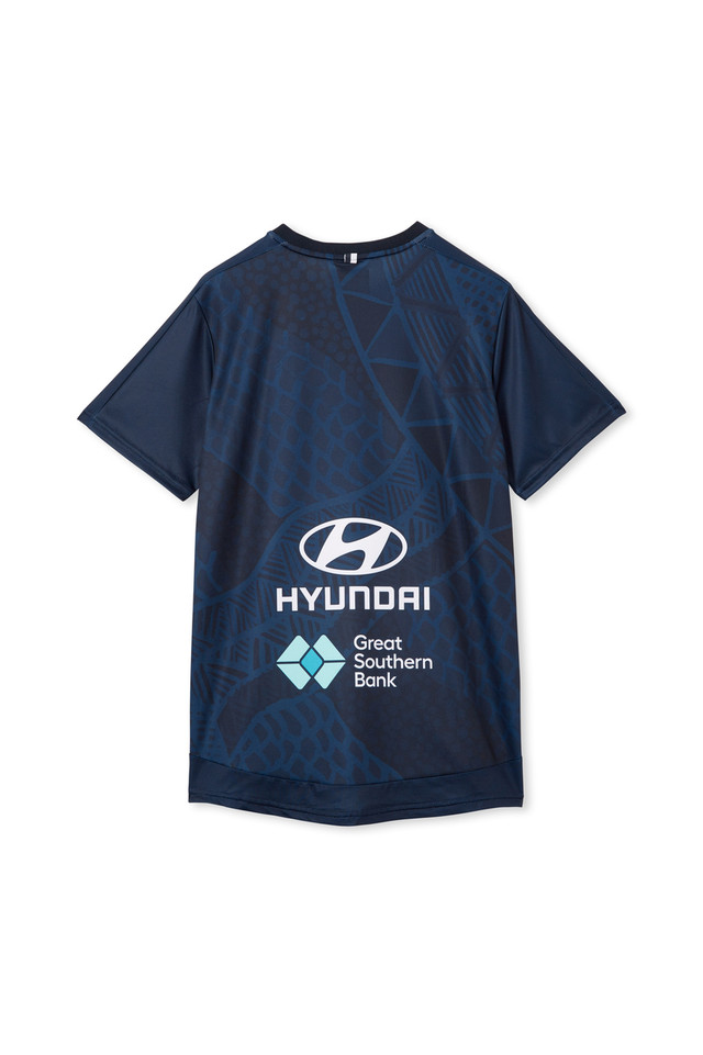 Back view of the 2024 Cotton On S9 Womens Training Tee for Carlton AFLW.