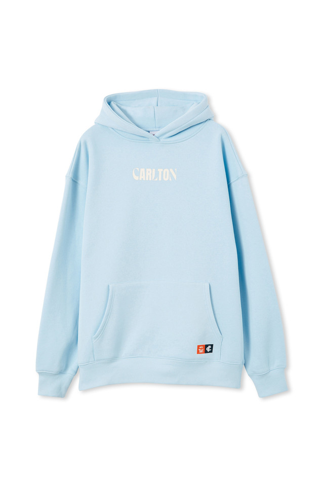 Back view of the Carlton AFLW Adult Lifestyle Fashion Hoodie by Cotton On.