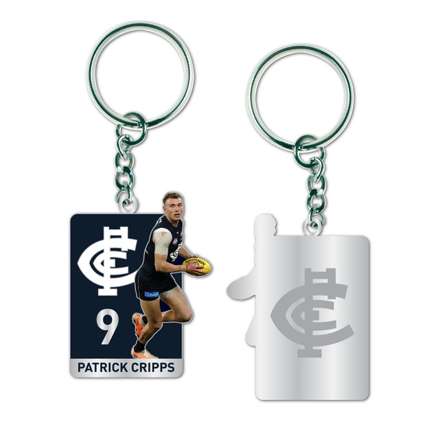 Official Carlton Patrick Cripps Player Keyring by Trofe.