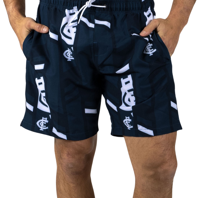 Front view of the Carlton Riviera Volley Swim Shorts by Ashtabula.