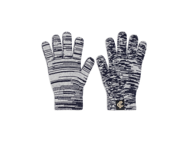 Close-up of the logo patch on the Carlton Fashion Gloves.