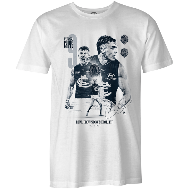 Official 2024 Patrick Cripps Brownlow Adult Tee by NAR.