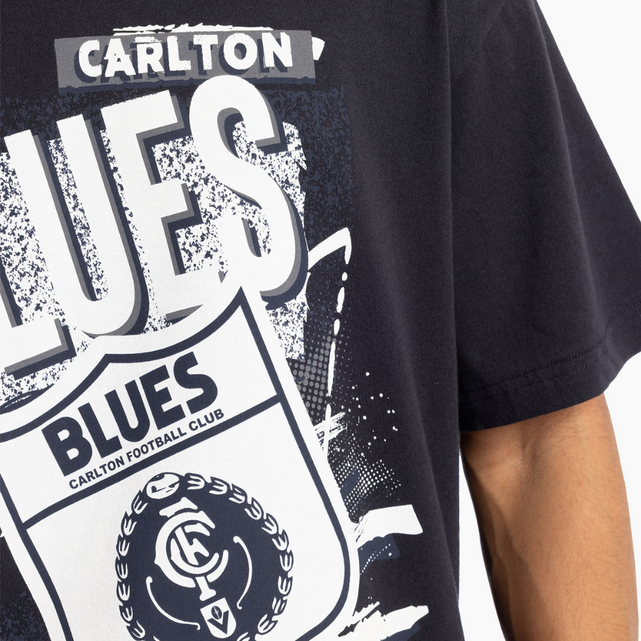 Back view of the Carlton Abstract Logo Tee.