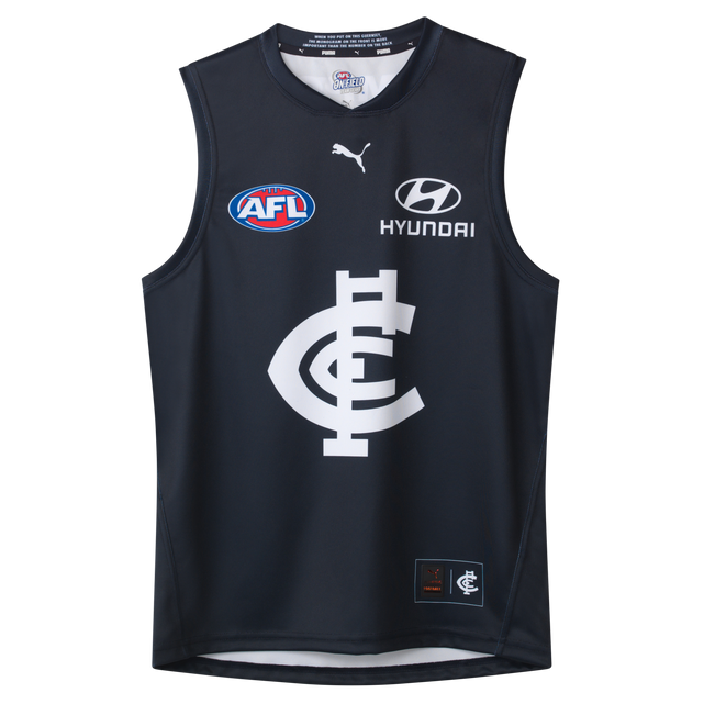 Angled front view of the 2025 PUMA Mens Home Guernsey.