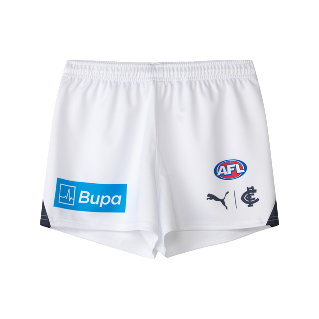 Front view of the 2025 PUMA Youth Away Playing Shorts.