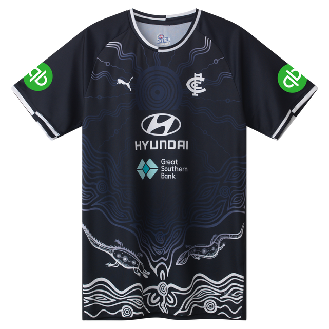 Front view of the 2025 PUMA Mens Navy Training Tee.