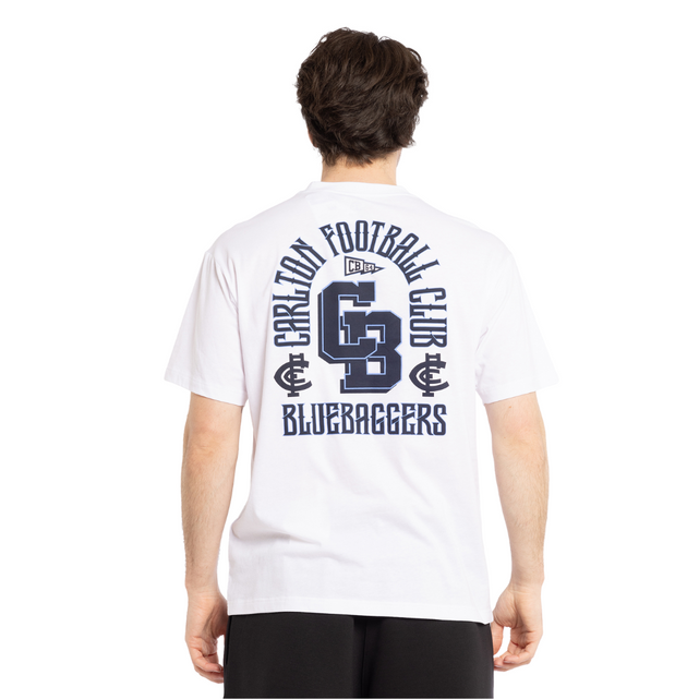 Back view of the Carlton Mens Letter Graphic Tee.