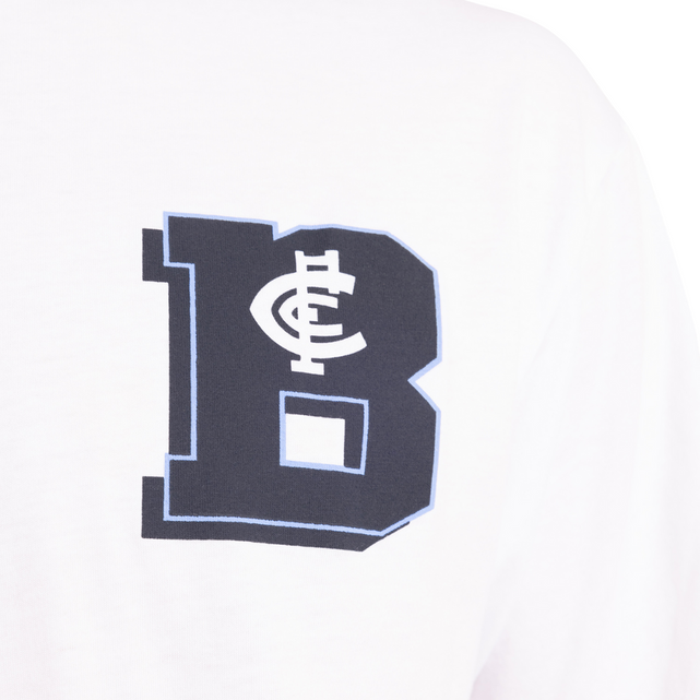 Side view of the Carlton Mens Letter Graphic Tee.