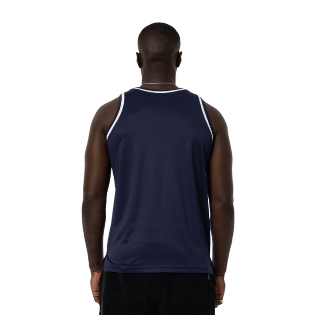 Close-up of the chest graphic on the Mens BBall Singlet.