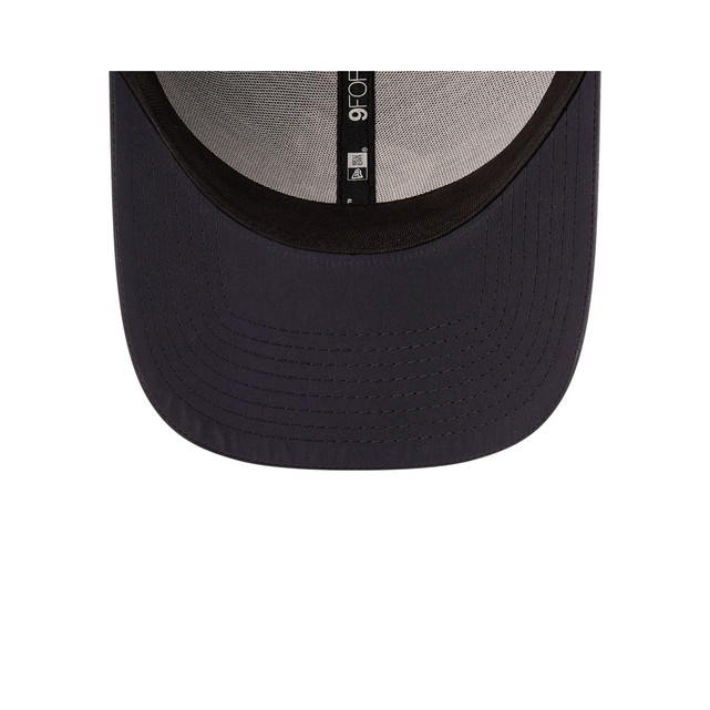 Under visor view of the 2025 Carlton New Era Media 9Forty cap.