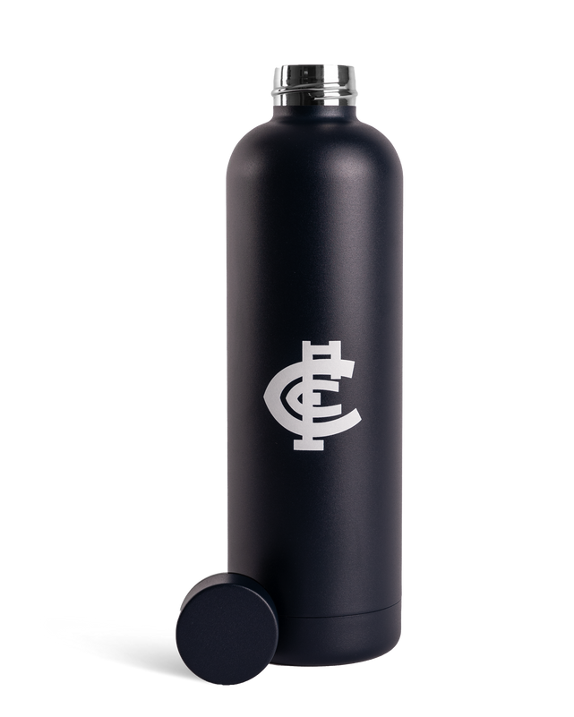 Back view of the Hope Water X Carlton FC 750mL Bottle in blue.