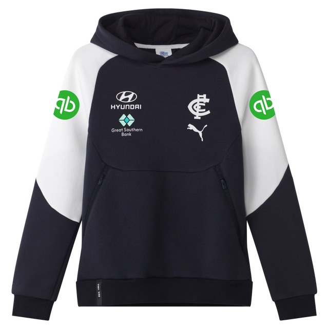 Angled front view of the 2025 PUMA Youth Team Hoodie.