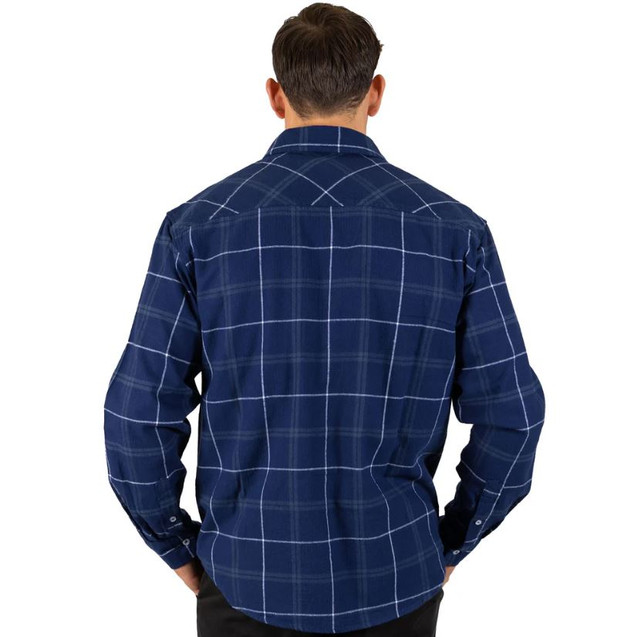 Angled view of the Carlton Flannel Shirt.