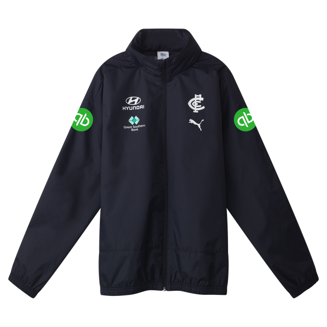 Angled front view of the 2025 PUMA Men's Rain Jacket.