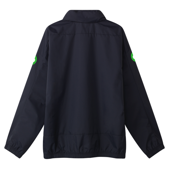 Angled back view of the 2025 PUMA Men's Rain Jacket.