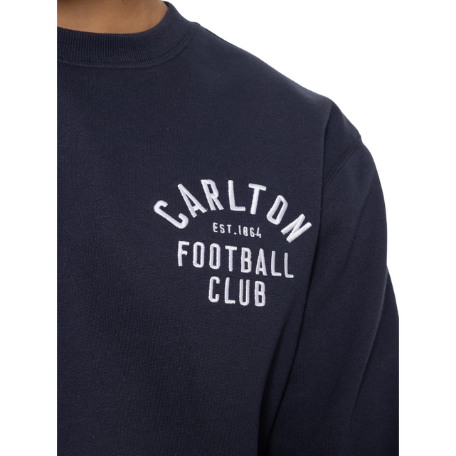 Close-up of the chest embroidery on the 2025 Men's Lock-Up Crew.