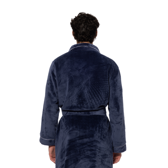 Angled side view of the 2025 Carlton Adults Fleece Robe.