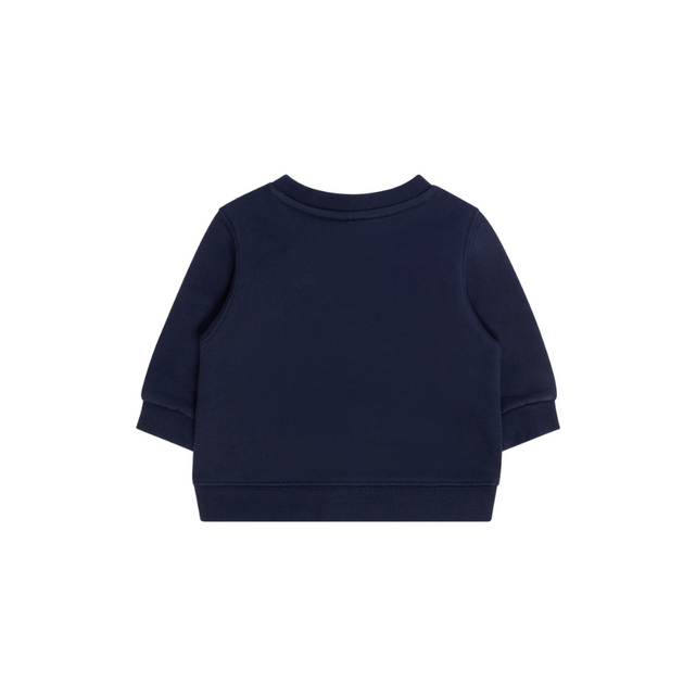 Back view of the 2025 Carlton Baby 'Go Team' Crew sweatshirt.