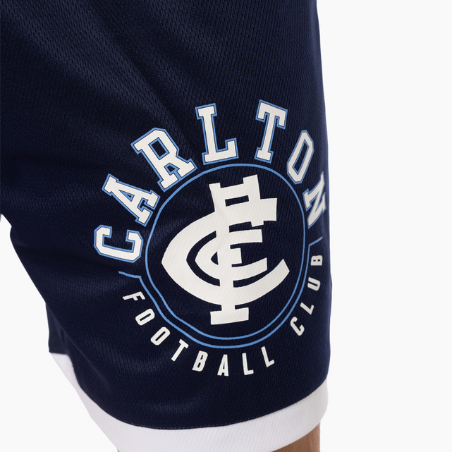 Side view of the Carlton Youth Mesh BBall Shorts.