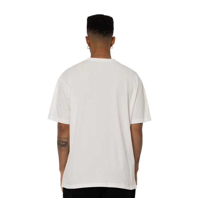 Lifestyle front shot of the '95 Grand Final News Tee worn by a model.