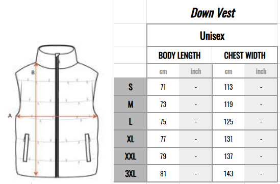 2025 Adults Down Vest