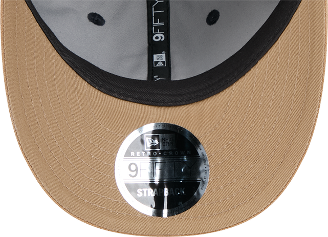 Under visor view of the 2025 Carlton New Era Retro Contrast 9Fifty cap.