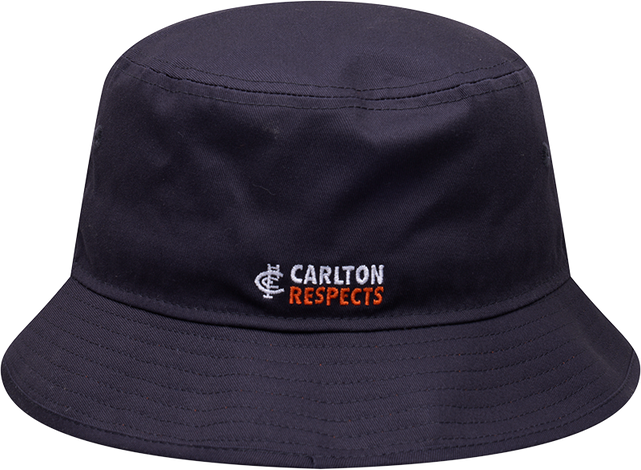 Front view (Side 2 - Reversed) of the 2025 New Era Carlton Respects Bucket Hat.