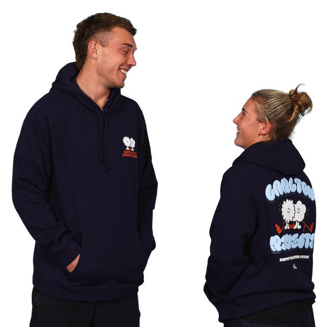 Back view of the 2025 Adult Carlton Respects Hoodie.