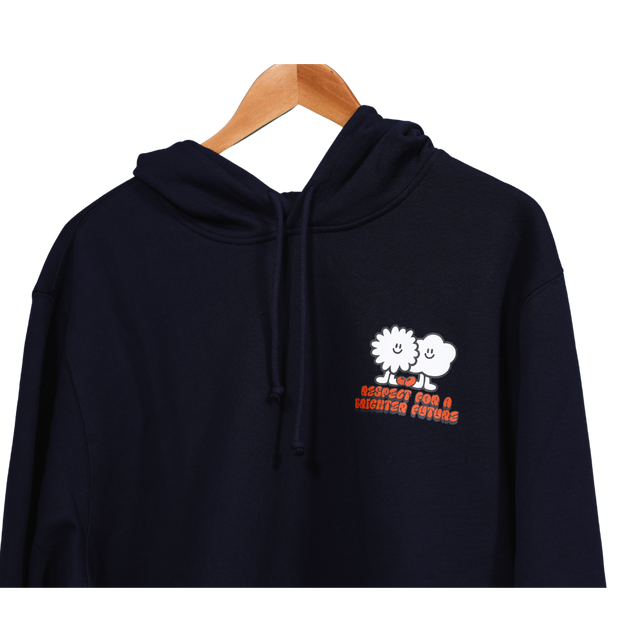 Close-up of the hood detail on the 2025 Adult Carlton Respects Hoodie.