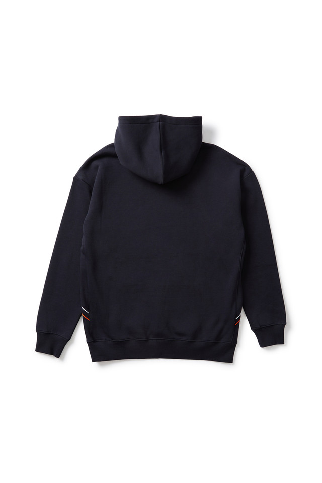 Back view of the 2025 Cotton On S10 Adults Fleece Hoodie for Carlton AFLW support.