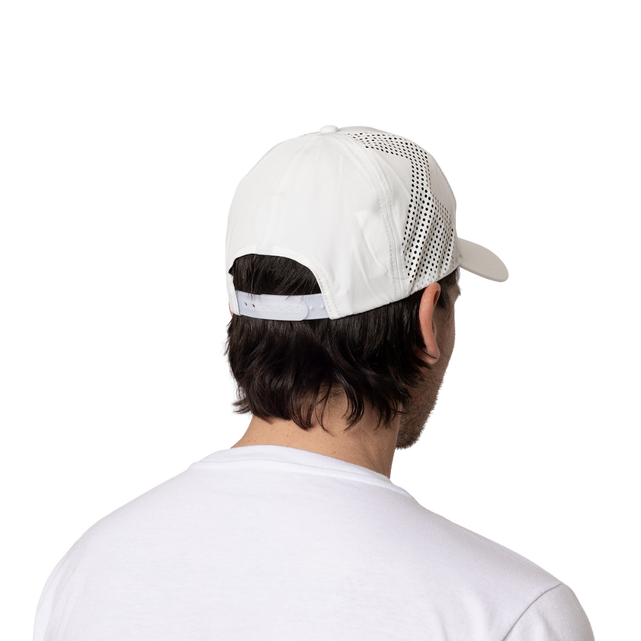 Side/Back view of the navy 2025 Carlton Performance Cap by NAR showing adjuster.