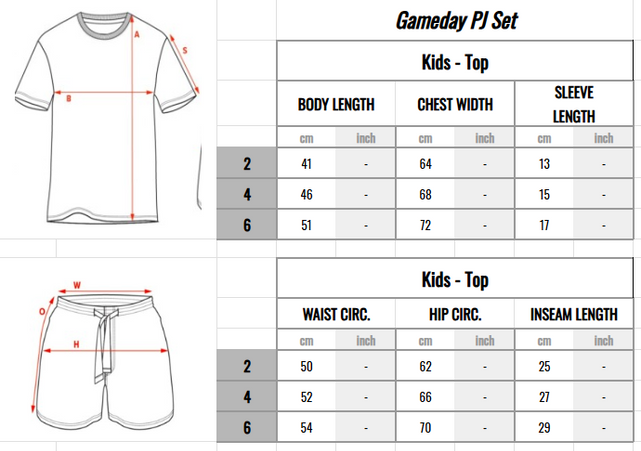 Kids Gameday PJ Set