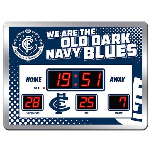 Official Carlton Scoreboard Clock with LED display.
